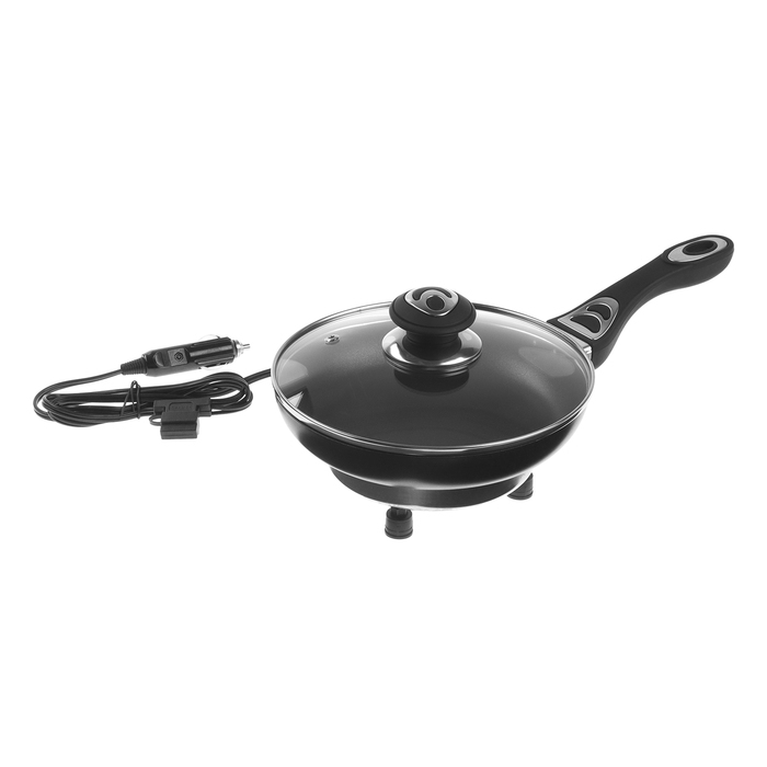 Сковорода портативная с крышкой, 12/24 В, 20 см, провод 1,6 м Сковорода портативная с крышкой, 12/24 В, 20 см, провод 1,6 м