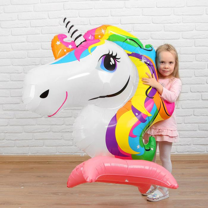 Шар фольгированный 57" &laquo;Единорог&raquo;, на ножках, под воздух