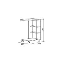 Столик приставной Мальта, 602х302х766, Белый матовый
