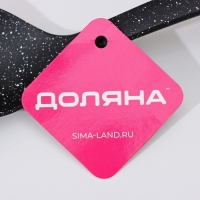 Ложка гарнирная Доляна &laquo;Мрамор&raquo;, 30,5 см, цвет чёрный