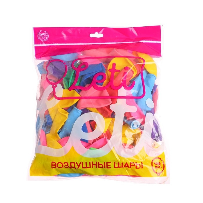 Шар латексный 10", пастель, набор 100 шт., цвета МИКС