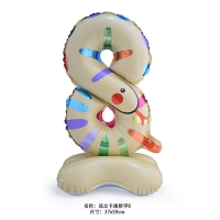 Шар фольгированный 24" &laquo;Цифра 8&raquo; на подставке, змея