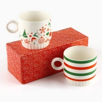 Новый год. Набор кружек из керамики «Новогоднее настроение», 250 мл, 2 шт Новый год. Набор кружек из керамики «Новогоднее настроение», 250 мл, 2 шт