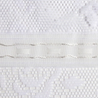 Тюль на кухню со шторной лентой, 145х285 см, цвет белый, 100% полиэстер