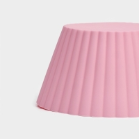 Форма для выпечки Доляна &laquo;Круг. Риб&raquo;, силикон, 10,5&times;6 см, цвет розовый