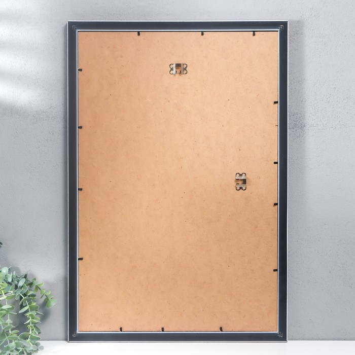 Фоторамка пластик "МИРАМ" 40х60 см, 642948  коричневый с золотом (пластиковый экран)