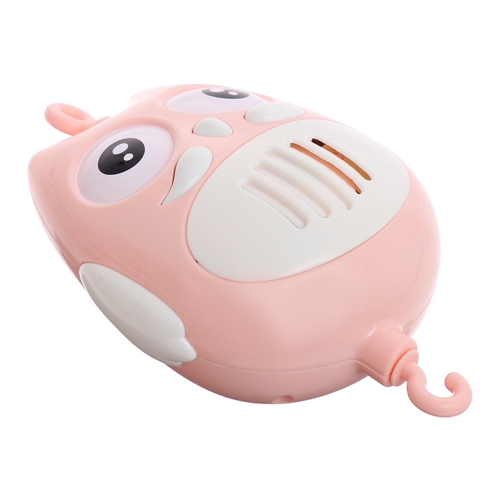 Мобиль музыкальный &laquo;Песенки совушки&raquo;, на батарейках, цвет розовый