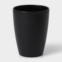 Набор для ванной &laquo;Эталон&raquo;, 4 предмета: дозатор для мыла, мыльница, 2 стакана, 24&times;8&times;17 см, цвет чёрный