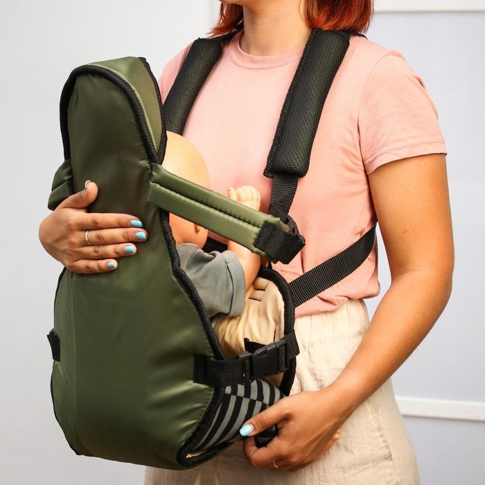 Рюкзак кенгуру для малыша &laquo;Сидим и лежим&raquo;, цвет хаки