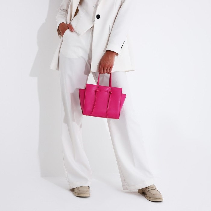 Сумка женская тоут на молнии, цвет розовый Сумка женская тоут на молнии, цвет розовый