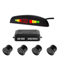 Парковочная система 4 датчика, LED-экран, 12 В, датчик чёрный Парковочная система 4 датчика, LED-экран, 12 В, датчик чёрный