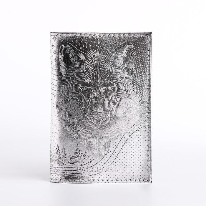 Обложка для паспорта, цвет серебряный Обложка для паспорта, цвет серебряный