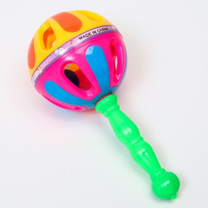 Погремушка &laquo;Яркий маракас&raquo;,17,5 см, цвет МИКС, Крошка Я