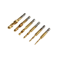 Набор сверл-метчиков ТУНДРА, TiN, шестигранный хвостовик, М3 - М10, 65 - 72 мм, 6 шт. Набор сверл-метчиков ТУНДРА, TiN, шестигранный хвостовик, М3 - М10, 65 - 72 мм, 6 шт.