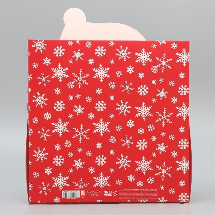 Коробка подарочная новогодняя складная &laquo;Дедушка Мороз&raquo;, 25 х 25 х 10 см, Новый год