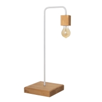 Лампа настольная "Хью-1" коричневый/белый 20х20х55см RISALUX Лампа настольная "Хью-1" коричневый/белый 20х20х55см RISALUX