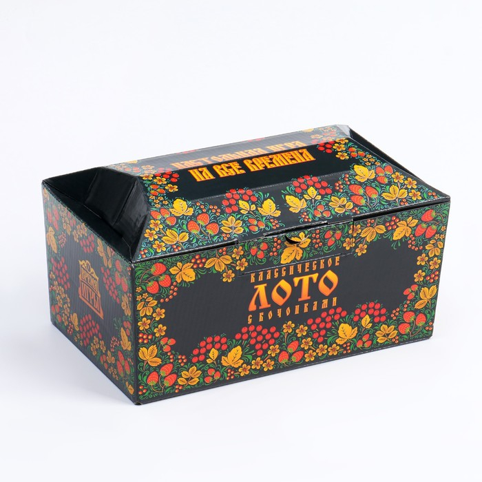 Русское лото деревянное, игра настольная подарочное Русское лото деревянное, игра настольная подарочное "Ларец", 24 карточки, 21 х 7.5 см
