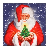 Новогодние салфетки бумажные Home Collection &laquo;Дед мороз и новогодняя ель&raquo;, 3 слоя, 33х33 см, 20 шт