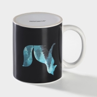 Кружка - хамелеон керамическая Доляна &laquo;Таинственная лиса&raquo;, 350 мл, цвет белый