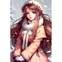 Новогодняя алмазная мозаика с частичным заполнением на холсте «Новый год. Снежная красавица», 20 х 30 см Новогодняя алмазная мозаика с частичным заполнением на холсте «Новый год. Снежная красавица», 20 х 30 см