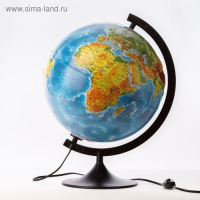 Глoбус физический рельефный &laquo;Классик&raquo;, диаметр 320 мм, с подсветкой