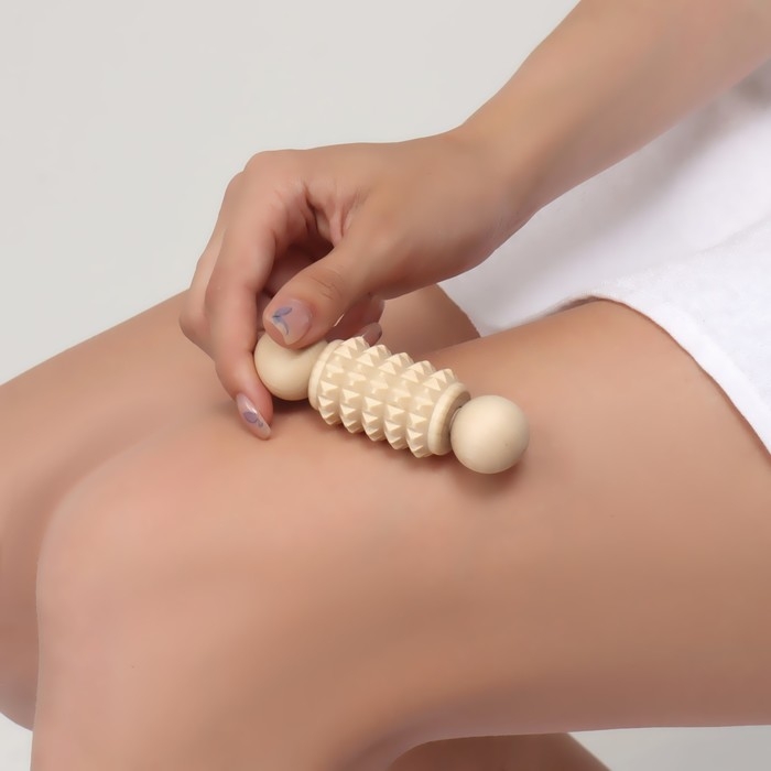 Массажёр для рук и ступней «Дорожный», d = 3 × 9 см, деревянный, зубчатый Массажёр для рук и ступней «Дорожный», d = 3 × 9 см, деревянный, зубчатый