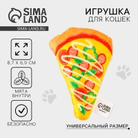 Игрушка для кошек с мятой &laquo;Пицца&raquo; из текстиля, 8,7х6,9 см
