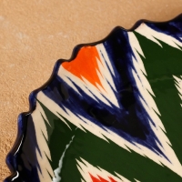 Тарелка Риштанская Керамика "Атлас", рифленая, 15 см Тарелка Риштанская Керамика "Атлас", рифленая, 15 см