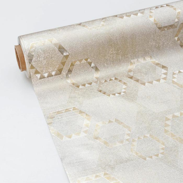 Клеёнка на стол &laquo;Соты&raquo;, на тканевой основе, ширина 137 см, рулон 20 м, толщина 0,25 мм