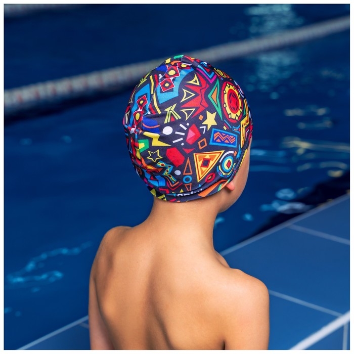 Шапочка для плавания детская ONLYTOP Fusion, тканевая, обхват 46-50 см Шапочка для плавания детская ONLYTOP Fusion, тканевая, обхват 46-50 см