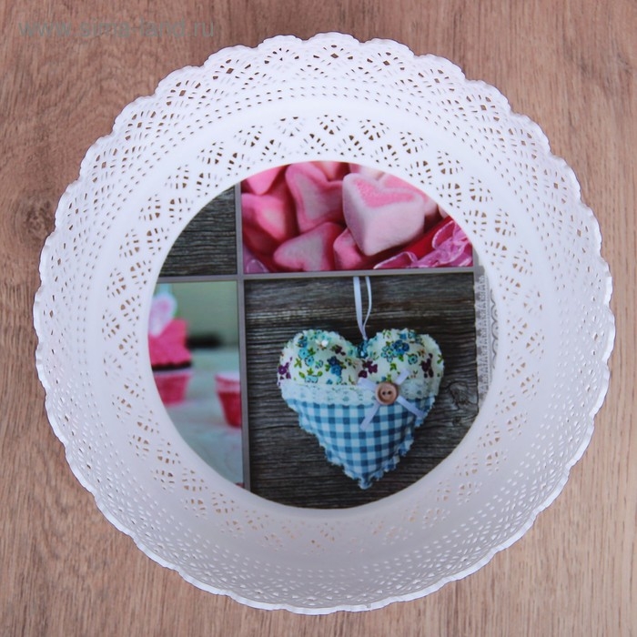 Ваза для хлеба и фруктов «Зефир. Принт», d=20 см, цвет МИКС Ваза для хлеба и фруктов «Зефир. Принт», d=20 см, цвет МИКС