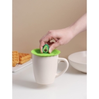 Крышка - непроливайка силиконовая Доляна &laquo;Авокадо&raquo;, d=10 см, цвет зелёный