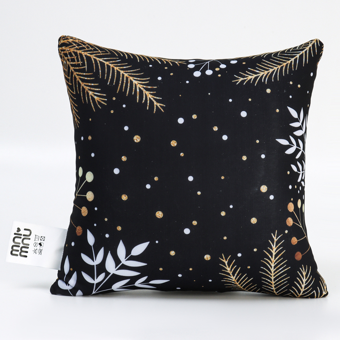 Подушка-антистресс декоративная &laquo;С Новым Годом&raquo;, новогодняя, сказочный лес, 21 х 21 см.