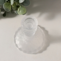 Подсвечник стекло на 1 свечу "Женева" матовый прозрачный d=2 см 8х8х10 см