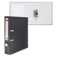 Папка-регистратор А4, 50 мм, Calligrata, ПВХ, тиснение "лен", металлическая окантовка, карман на корешок, собранная, серая, микс Папка-регистратор А4, 50 мм, Calligrata, ПВХ, тиснение "лен", металлическая окантовка, карман на корешок, собранная, серая, микс