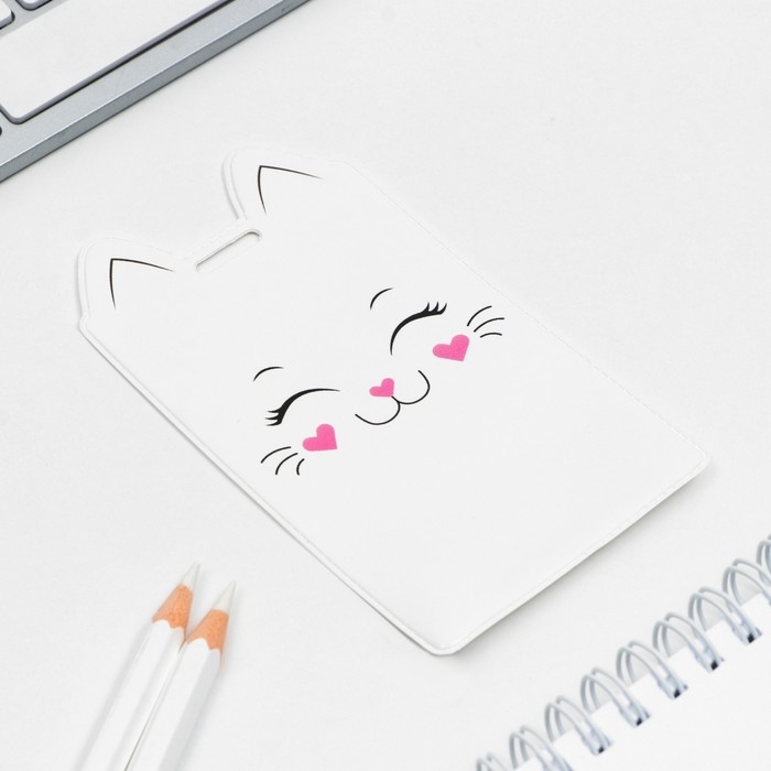 Чехол для бейджа &laquo;Котик&raquo;, 11,6 х 6,6 см