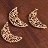 Декор для творчества из лозы &laquo;Месяц&raquo; набор 3 шт., размер 1 шт. &mdash; 7 &times; 3,5 см, цвет золото