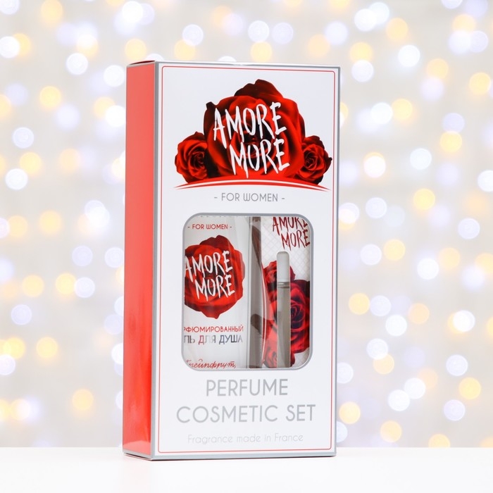 Подарочный набор косметики женский Amore More, гель для душа 250 мл, парфюмерная вода 30 мл Подарочный набор косметики женский Amore More, гель для душа 250 мл, парфюмерная вода 30 мл
