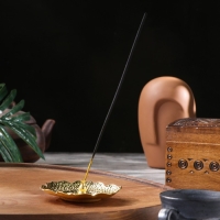 Подставка для любых благовоний "Цветочек", золотистый, 2,3х10 см Подставка для любых благовоний "Цветочек", золотистый, 2,3х10 см