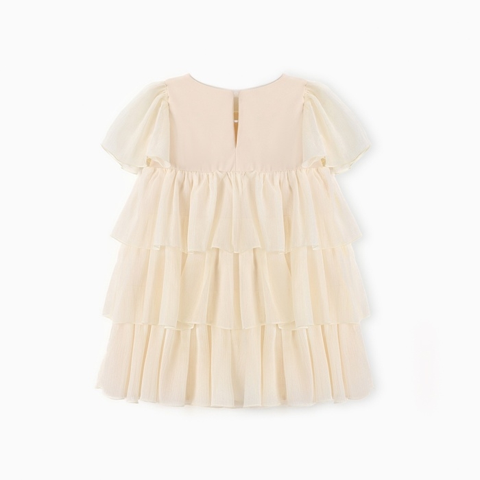 Платье для девочки MINAKU: PartyDress, цвет молочный, рост 98 см Платье для девочки MINAKU: PartyDress, цвет молочный, рост 98 см