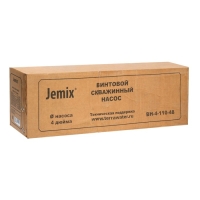 Насос скважинный JEMIX ВН-4-110-48, винтовой, 550 Вт, напор 110 м, 30 л/мин, кабель 40 м Насос скважинный JEMIX ВН-4-110-48, винтовой, 550 Вт, напор 110 м, 30 л/мин, кабель 40 м