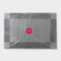 Салфетка сервировочная на стол Доляна &laquo;Шахматы&raquo;, 45&times;30 см, цвет серебристый