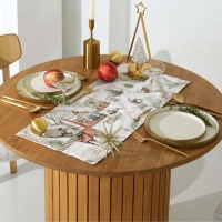 Новый год.Дорожка Этель "Звери в городе" 30х70 см, 100% хлопок, саржа 190 г/м2