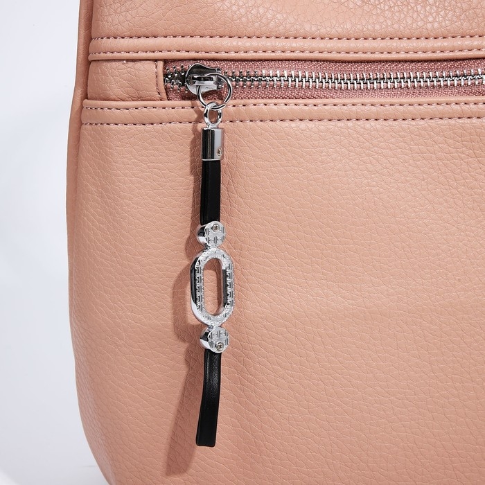 Сумка-тоут на молнии, 2 наружных кармана, цвет розовый Сумка-тоут на молнии, 2 наружных кармана, цвет розовый