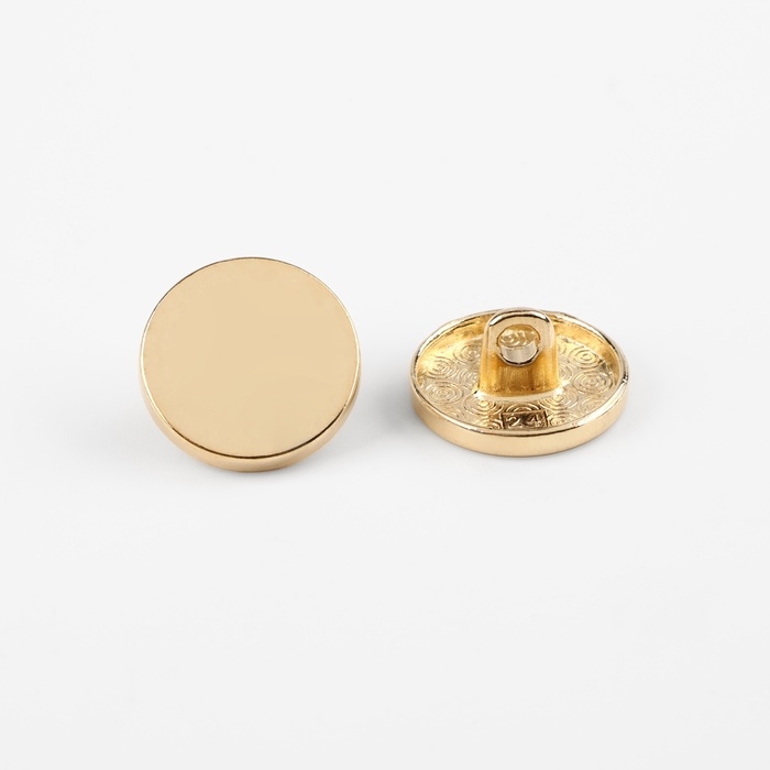 Набор пуговиц на ножке, d = 15 мм, 10 шт, цвет золотой Набор пуговиц на ножке, d = 15 мм, 10 шт, цвет золотой