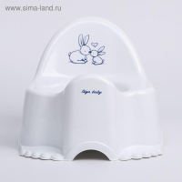 Горшок детский &laquo;Кролики&raquo;, цвет белый