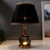 Лампа настольная 16434/1BK Е27 40Вт черно-золотой 27,5х27,5х42 см RISALUX Лампа настольная 16434/1BK Е27 40Вт черно-золотой 27,5х27,5х42 см RISALUX