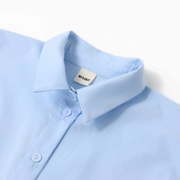 Рубашка для девочки MINAKU цвет светло-голубой, рост 140 см