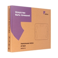 Весы напольные Kitfort КТ-814, до 180 кг, от 2хААА (в комплекте), чёрные