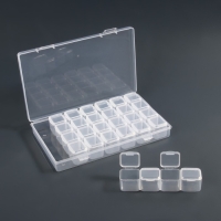 Органайзер для декора, 7 блоков, 4 ячейки, 17,5 × 10,5 × 2,7 см, цвет прозрачный Органайзер для декора, 7 блоков, 4 ячейки, 17,5 × 10,5 × 2,7 см, цвет прозрачный